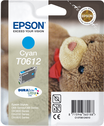Epson T0612 Cartouche d'encre Cyan Original C13T06124010