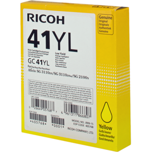 Ricoh 405768 Cartouche de Gel  Jaune Original GC41YL