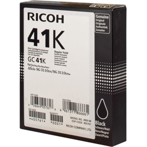 Ricoh 405761 Cartouche de Gel  Noir(e) Original GC41BKHC