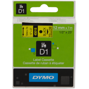 Dymo 45018 Ruban Noir sur jaune Original S0720580