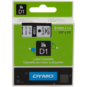 Dymo 40913 Ruban Noir sur blanc Original S0720680