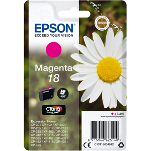 Epson 18 Cartouche d'encre Magenta Original C13T18034012