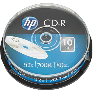HP CD-R 80Min/700MB/52x Cakebox (10 Disc) Accessoires informatiques  Original CRE00019