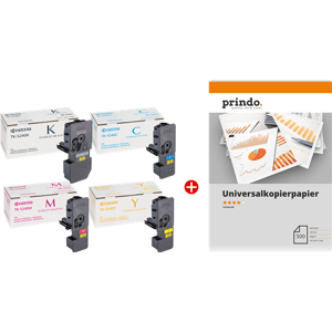 Kyocera + Prindo Universal Papier 500 Blatt Value Pack Noir(e) / Cyan / Magenta / Jaune Original TK-5240 MCVP 02