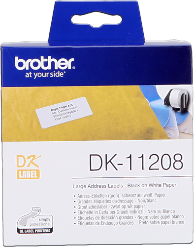 Brother Etiquettes Noir sur blanc Original DK-11208