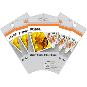 Prindo Fotopapier - Glossy Paper InkJet Papier Blanc Original PR18020A6 MCVP