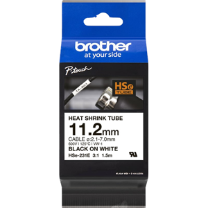 Brother Ruban Noir sur blanc Original HSe-231E