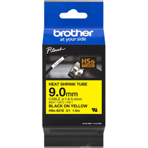 Brother Ruban Noir sur jaune Original HSe-621E