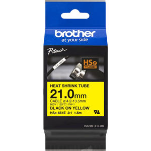 Brother Ruban Noir sur jaune Original HSe-651E