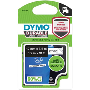 Dymo Ruban Noir sur blanc Original 1978364