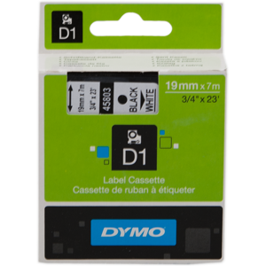 Dymo 45803 Ruban Noir sur blanc Original S0720830