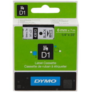 Dymo 43613 Ruban Noir sur blanc Original S0720780