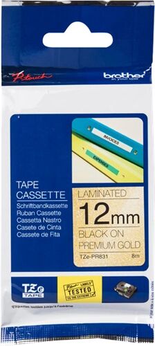 Brother Ruban noir sur or Original TZe-PR831 Brother Ruban noir sur or Original TZe-PR831