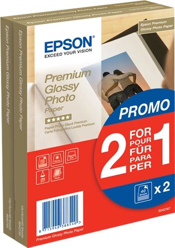 Epson Premium Glossy 80 Blatt Papier blanc Original C13S042167 Epson Premium Glossy 80 Blatt Papier blanc Original C13S042167