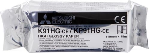 Mitsubishi KP91HG-CE Papier Blanc Original 110mm x 18m Thermopapier