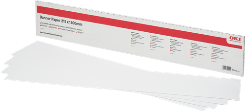 Oki M-B-165 Banner 215 L Papier Blanc Original 09004450 Oki M-B-165 Banner 215 L Papier Blanc Original 09004450