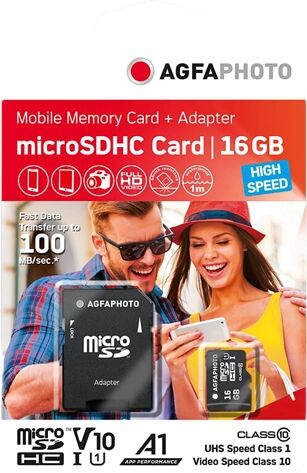 Agfa Photo Mobile MicroSDHC 16 GB UHS-I U1 Accessoires informatiques  Original 10580