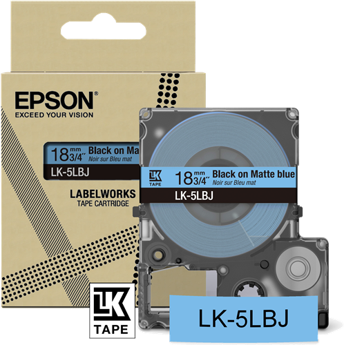 Epson C53S672081 Ruban Noir(e)SurBleu Original LK-5LBJ