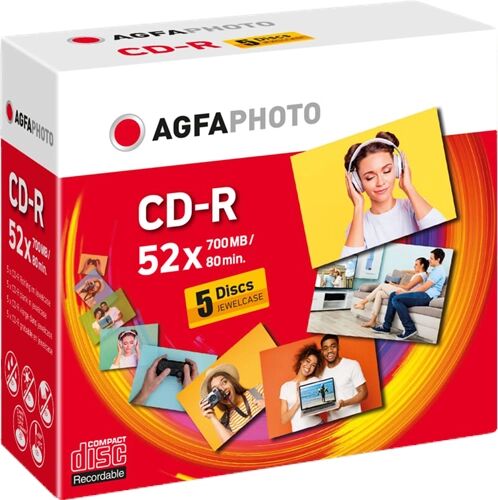 Agfa Photo CD-R 700 MB (5er JewelCase) Accessoires informatiques  Original 400005