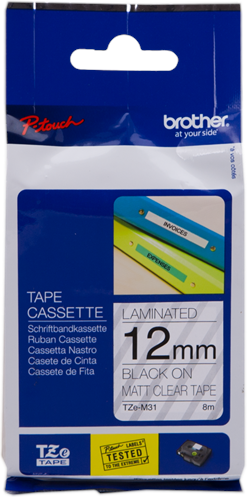 Brother TZ-M31 Ruban Noir sur incolore matt Original TZe-M31 Brother TZ-M31 Ruban Noir sur incolore matt Original TZe-M31