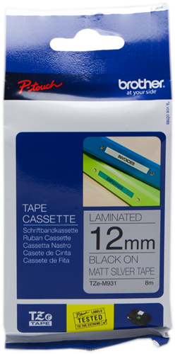 Brother TZ-M931 Ruban noir sur argent(matt) Original TZe-M931 Brother TZ-M931 Ruban noir sur argent(matt) Original TZe-M931