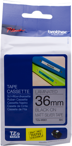 Brother TZ-M961 Ruban noir sur argent(matt) Original TZe-M961 Brother TZ-M961 Ruban noir sur argent(matt) Original TZe-M961