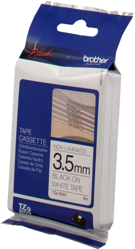 Brother TZ-N201 Ruban Noir sur blanc Original TZe-N201 Brother TZ-N201 Ruban Noir sur blanc Original TZe-N201