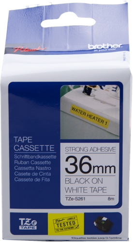 Brother TZ-S261 Ruban Noir sur blanc Original TZe-S261 Brother TZ-S261 Ruban Noir sur blanc Original TZe-S261