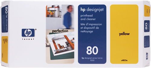HP 80 Tête d'impression jaune Original C4823A