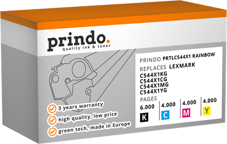 Prindo  Value Pack Noir(e) / Cyan / Magenta / Jaune Original PRTLC544X1 Rainbow Prindo  Value Pack Noir(e) / Cyan / Magenta / Jaune Original PRTLC544X1 Rainbow