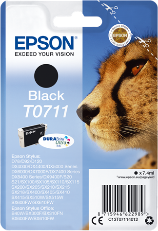 Epson T0711 Cartouche d'encre Noir(e) Original C13T07114012