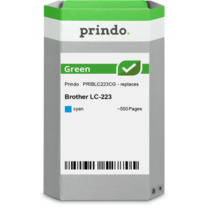 Prindo Green Cartouche dencre Cyan Original PRIBLC223CG