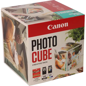 Canon + 13x13 cm Fotopapier 40 Blatt Value Pack Noir(e) / Plusieurs couleurs Original PG-540+CL-541 Photo Cube Creative Pack