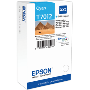 Epson T7012 XXL Cartouche d'encre Cyan Original C13T70124010