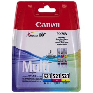 Canon 2934B010 Multipack Cyan / Magenta / Jaune Original CLI-521z - Publicité