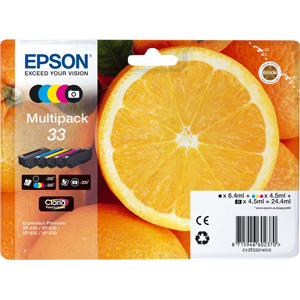 Epson T3337 Multipack Noir(e) / Cyan / Magenta / Jaune Original C13T33374010 - Publicité