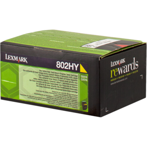 Lexmark 80C2HY0 Toner Jaune Original 802HY