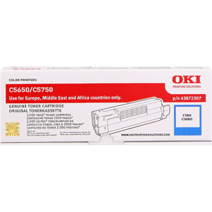 Oki C5650/5750 Toner Cyan Original 43872307