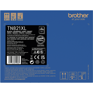 Brother 821XL Toner Noir(e) Original TN-821XLBK