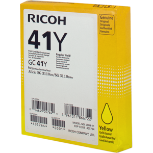 Ricoh 405764 Cartouche de Gel  Jaune Original GC41YHC