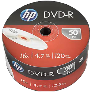 HP DVD-R 4.7GB/120Min/16x Bulk Pack (50 Disc) Accessoires informatiques  Original DME00070