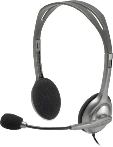 Logitech Stereo Headset H110 Accessoires informatiques Noir(e) / Argent Original 981-000271