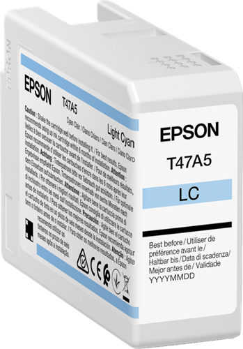 Epson T47A5 Cartouche d'encre Cyan (brillant) Original C13T47A500 Epson T47A5 Cartouche d'encre Cyan (brillant) Original C13T47A500