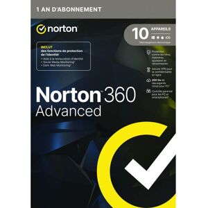 Symantec Norton 360 Advanced 2024 - 10 Appareils 1 An