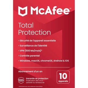 Mcafee Total Protection 2024 10 Appareils 1 An