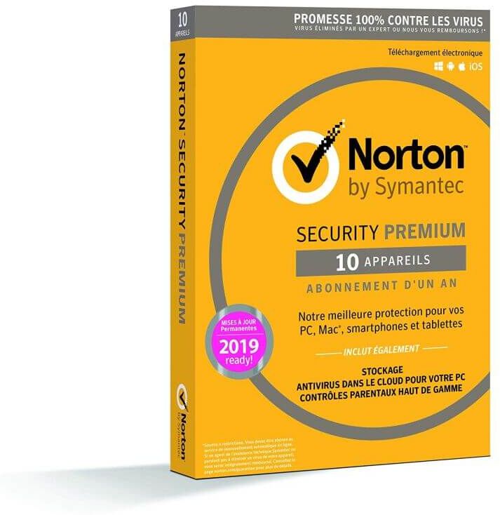 Symantec Norton Security Premium - 10 Postes Symantec Norton Security Premium - 10 Postes