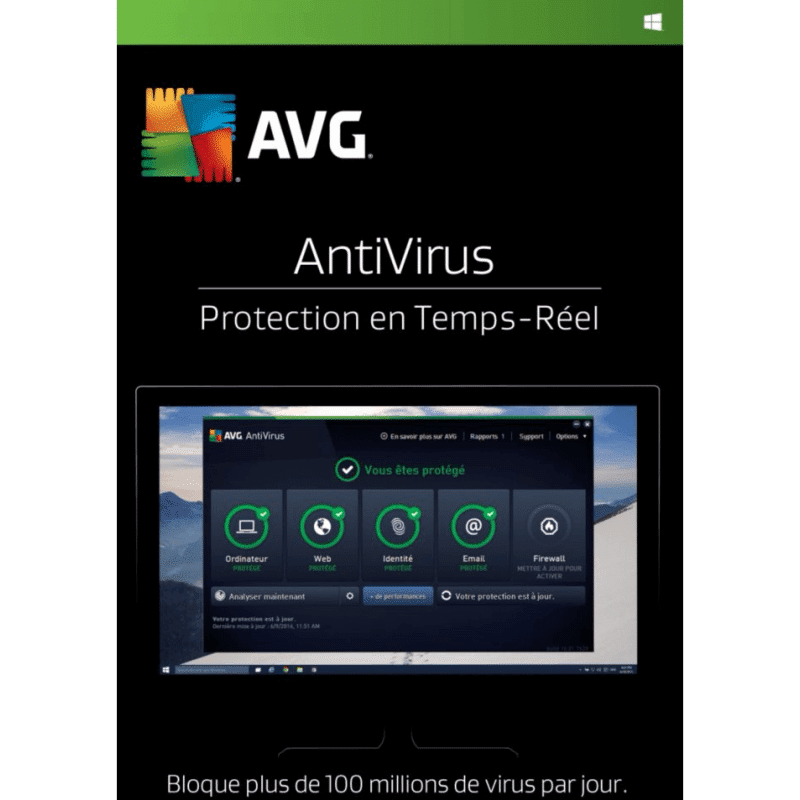 Avg Antivirus 2021 3 Appareils 2 Ans