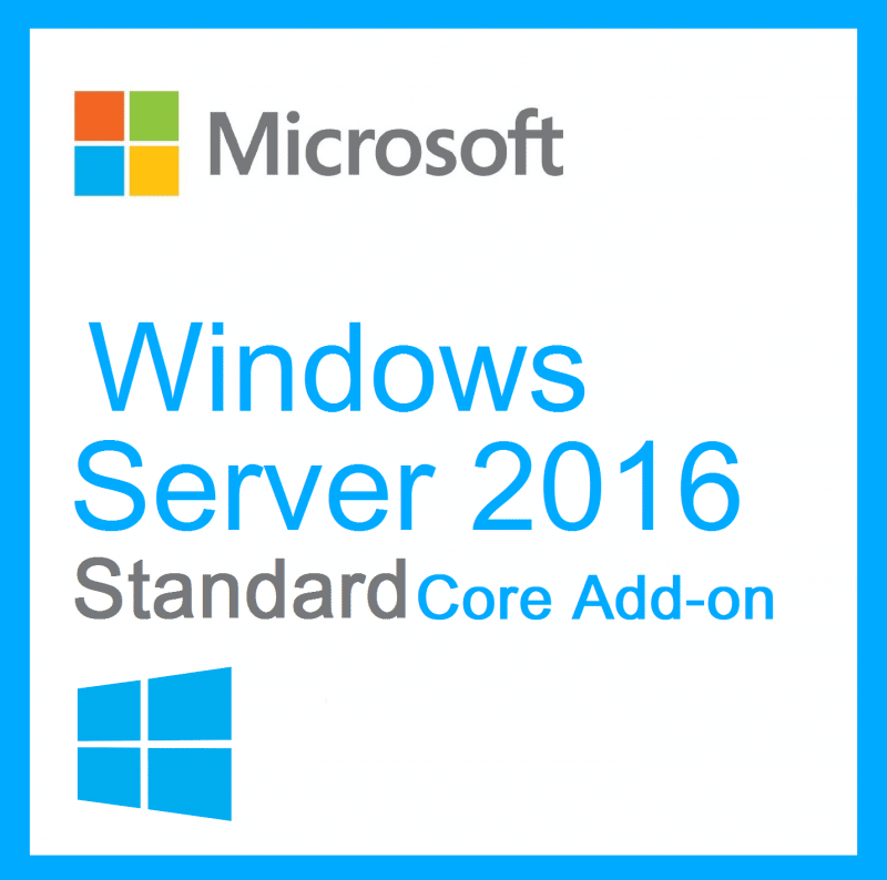 Microsoft Windows Server Standard 2016 - Core Add-on 16 Noyaux / 16 Coeurs Microsoft Windows Server Standard 2016 - Core Add-on 16 Noyaux / 16 Coeurs