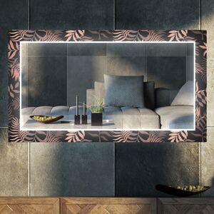 Artforma Miroir Décoratif Avec Rétroéclairage LED Pour Le Salon - Jungle 50x50 - Publicité