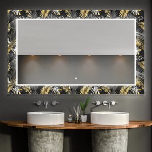 Artforma Miroir Décoratif Rétroéclairé Pour La Salle De Bains - Goldy Palm 50x50 - Publicité